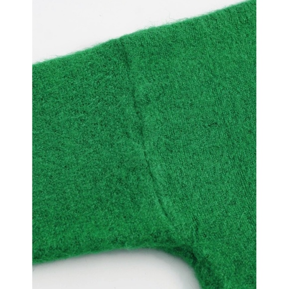 Forrest Green Knit Turtleneck Pullover Sweater Long Sleeve Drop Shoulder - Picture 11 of 17